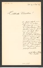 k.k. naturhistorisches Hofmuseum, Intendanzakten 1885-1896 (Hauer), Aktenzahl Z.251.a/1887, Seite 1